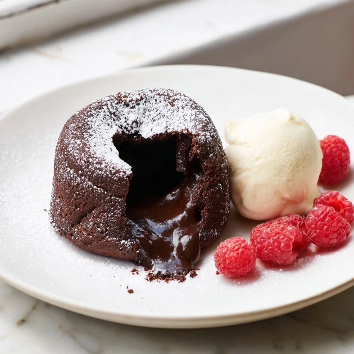 Delicious and decadent cocoa-warm dark chocolate lava cakes, best served fresh and hot.