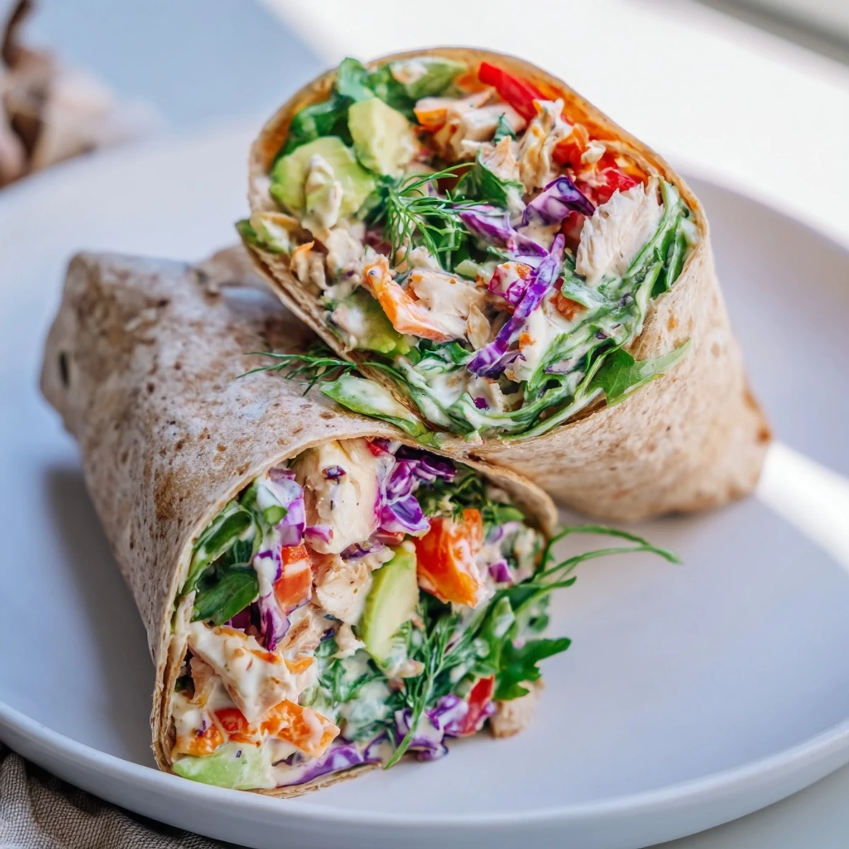 Poppy Inspired Chicken Salad Wraps
