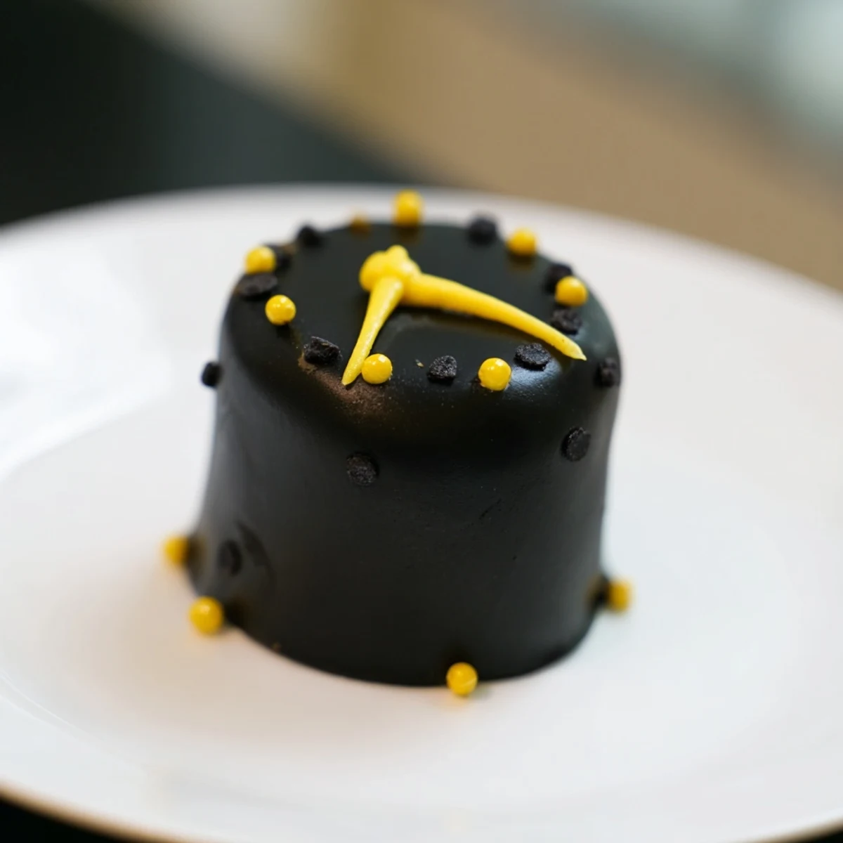 Delicious Countdown Clock Mini Desserts, meticulously decorated to resemble celebratory countdown clocks.