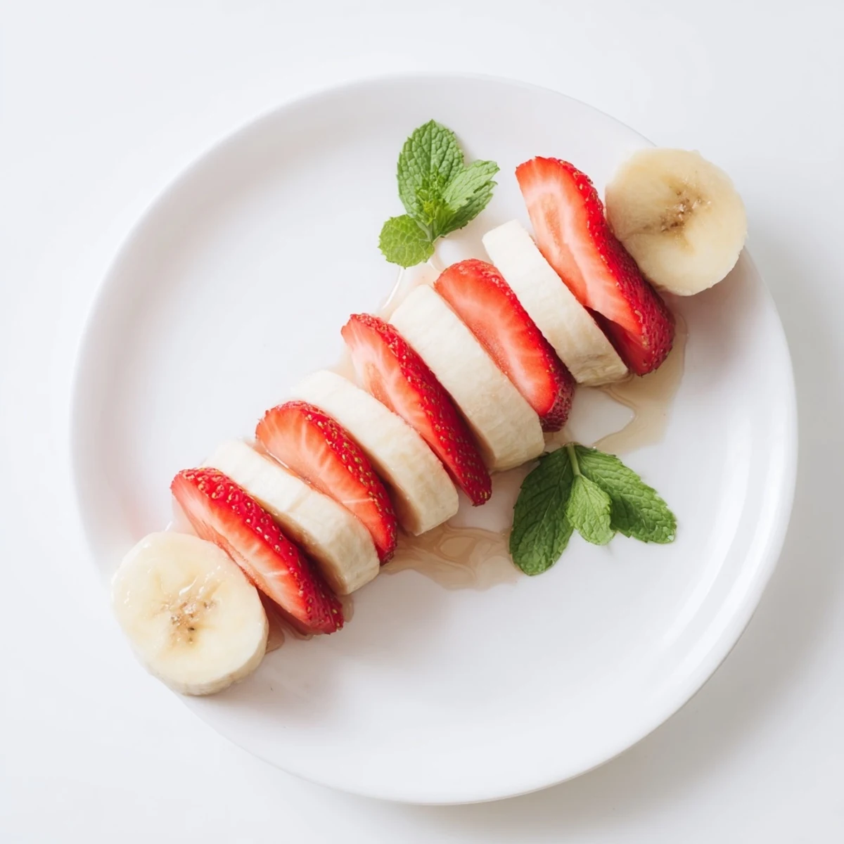 Photo of a joyful Banana Strawberry Candy Cane dessert, ready to enjoy with a sweet fruit taste.