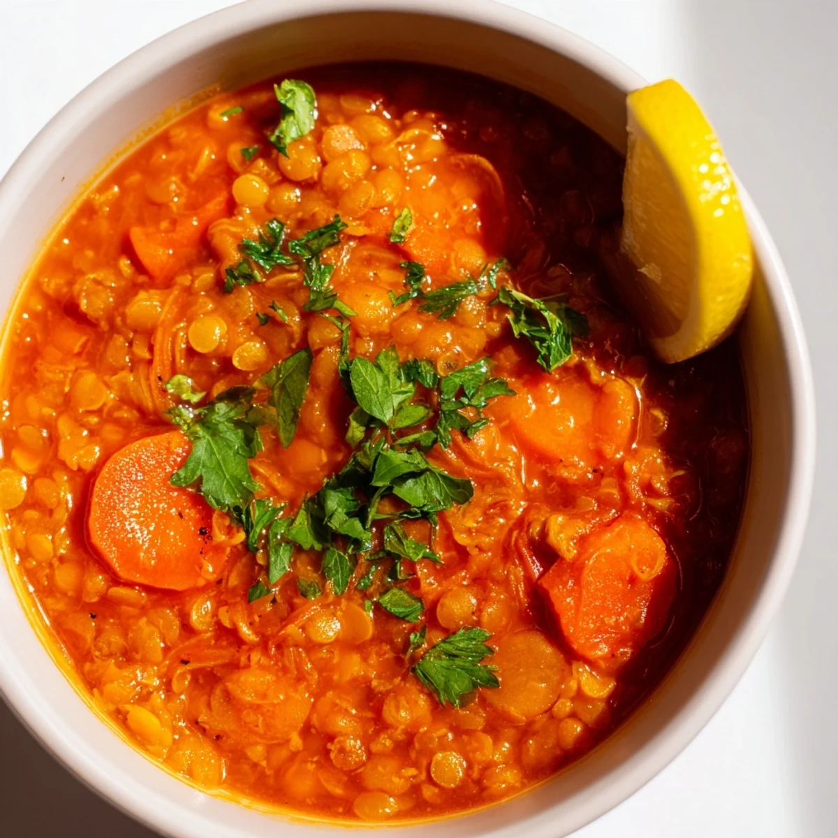 Spiced Carrot Lentil Soup
