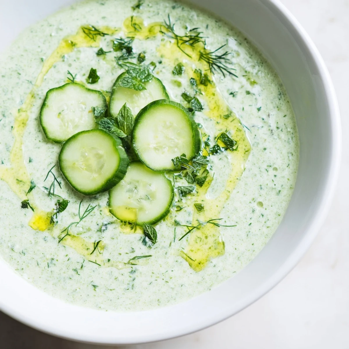 Chilled Cucumber Garlic Soup