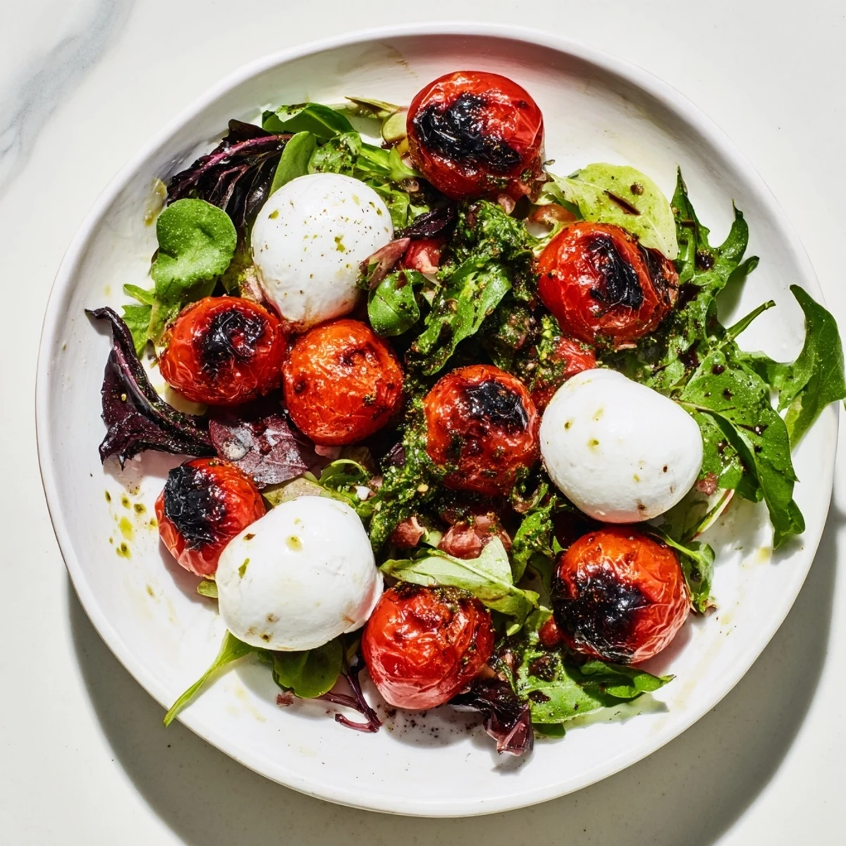 Charred Tomato Burrata Salad