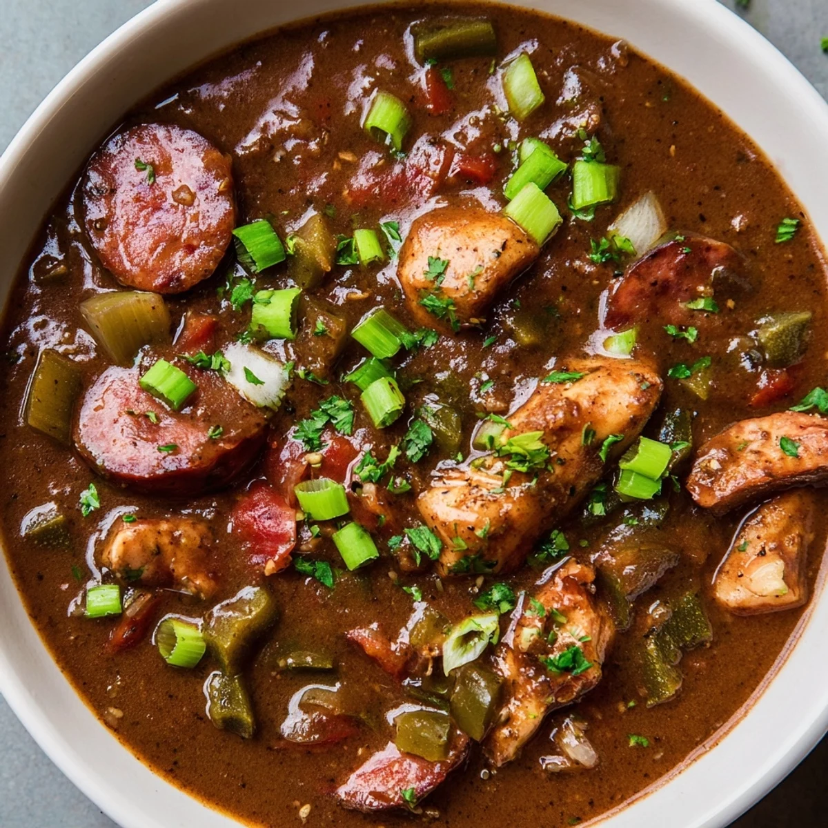 A rich and flavorful Gumbo Okra Soup, brimming with tender okra and savory meats.