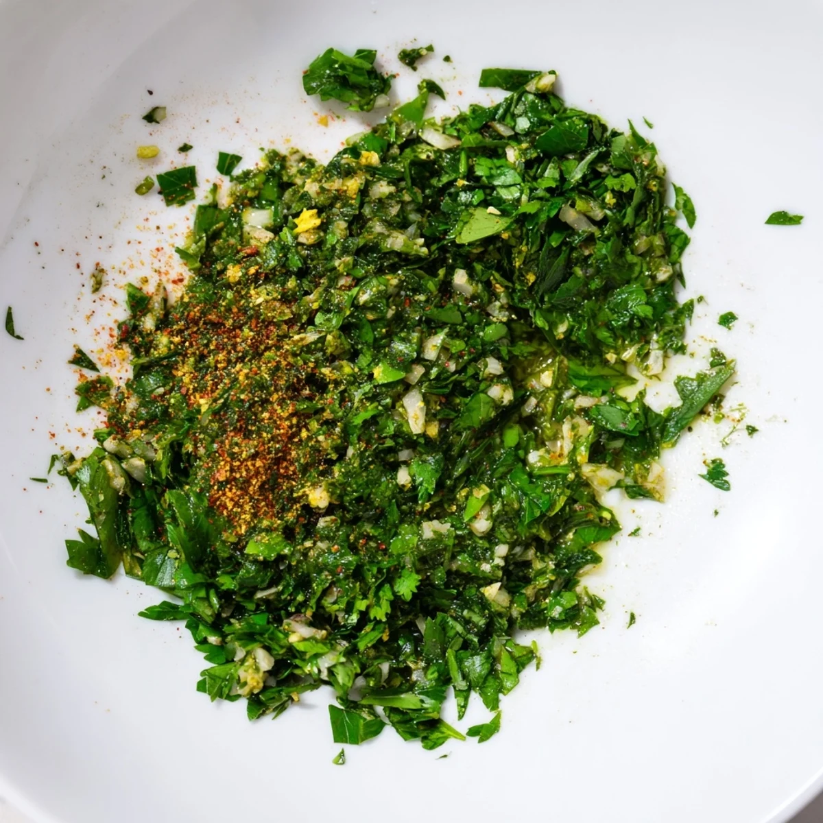 Vibrant Moroccan Chermoula Marinade, showcasing fresh herbs and spices, ready to infuse fish with delicious flavor.