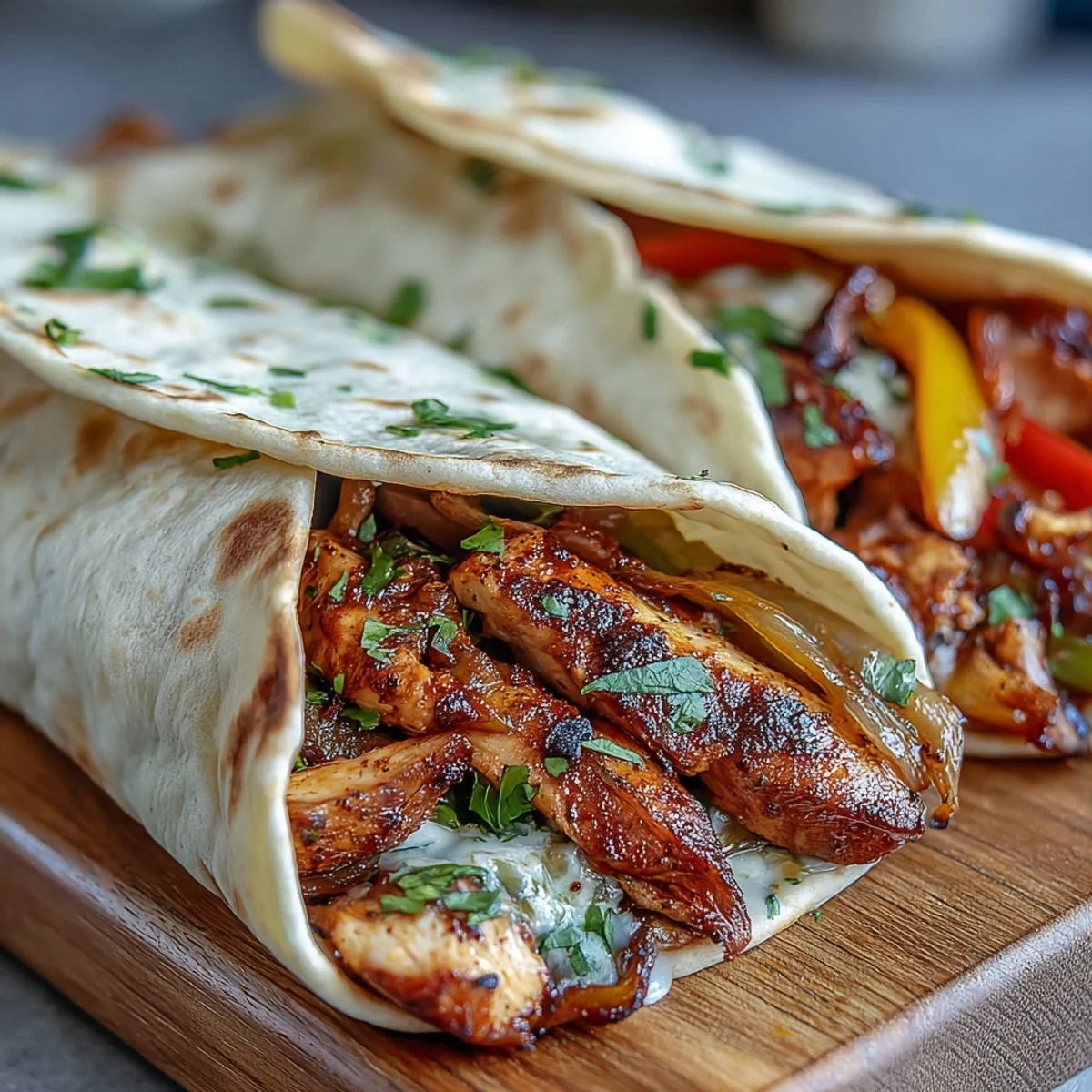 Easy Chicken Fajitas sizzling in a skillet with colorful peppers and onions, ready for warm tortillas.