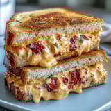 Creamy pimento cheese finger sandwiches with sharp cheddar and pimentos, perfect for Derby parties and Southern gatherings.