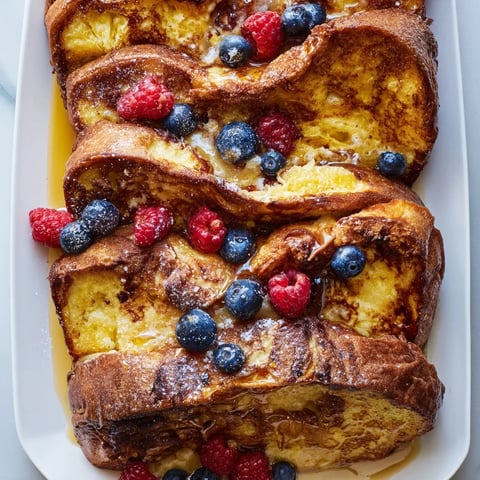 Golden, baked Soft Spice French Toast Casserole, with a sweet, cinnamon-sugar topping and a custardy center.
