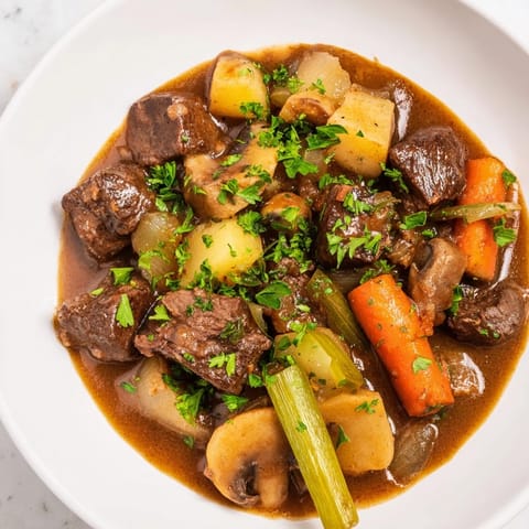 Earthy Beef Stew with Bread