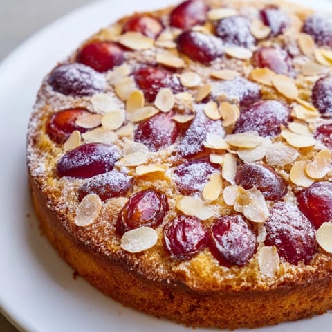 Soft Sweet Plum Almond Cake