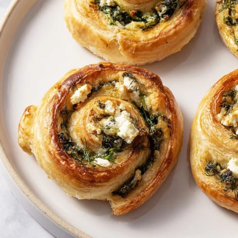 Savory Spinach Feta Pinwheels
