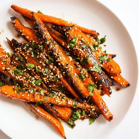 Maple Mustard Roasted Carrots