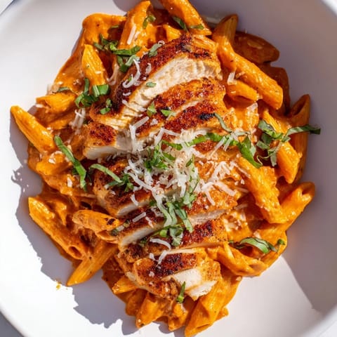 Creamy tomato basil chicken pasta