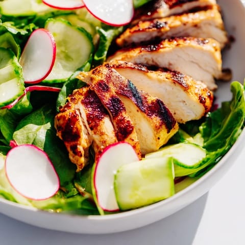 This Spring Detox Chicken Salad features tender grilled chicken, creamy avocado, and a zesty lemon vinaigrette for a refreshing lunch.  
