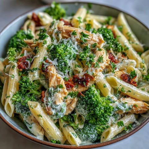 High Protein Chicken Broccoli Pasta