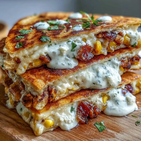 Crispy flour tortillas stuffed with charred corn, spicy jalapeño, and Monterey Jack, served with tangy chipotle crema for dipping or drizzling.