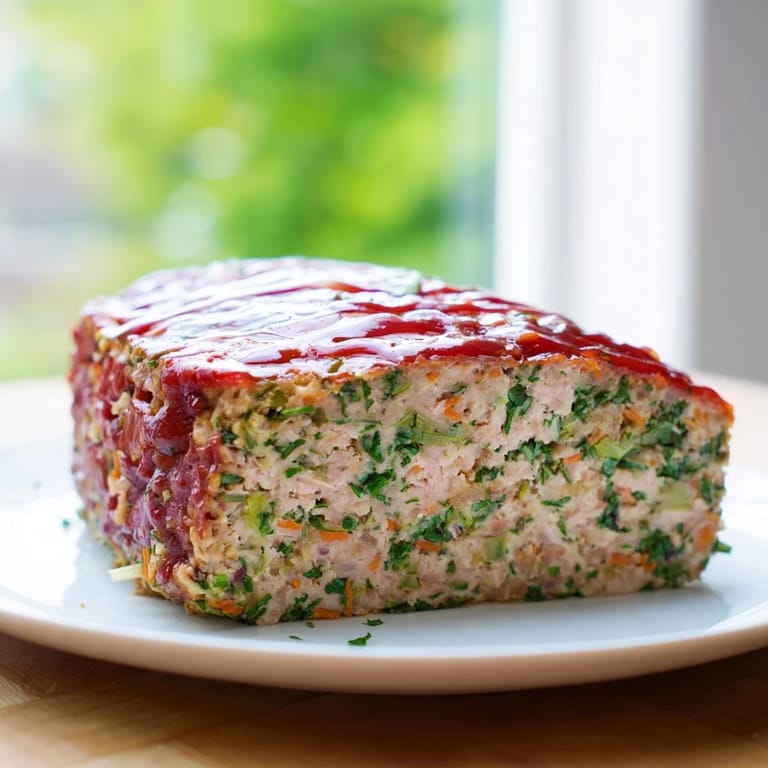 This baked family favorite, Herb-sprigged turkey meatloaf, showcases fresh herbs and savory flavors.