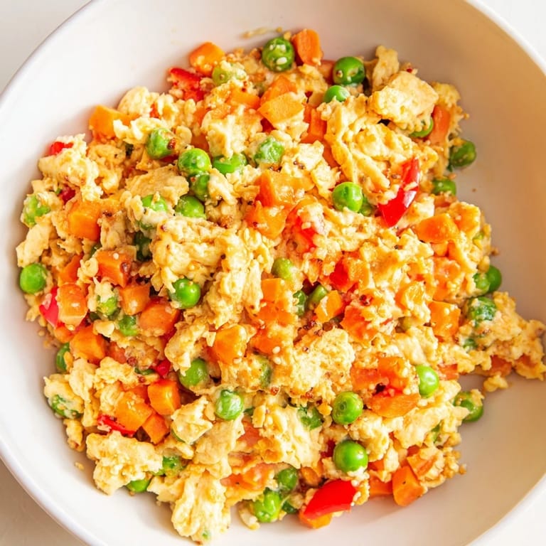 Steaming hot bowl of homemade Egg Fried Rice garnished with vibrant scallions for a satisfying bite.