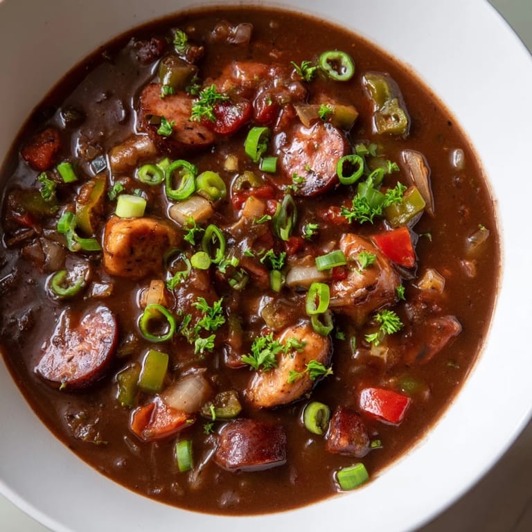 Close-up of a bubbling pot of homemade Gumbo Okra Soup, ready to ladle and enjoy.