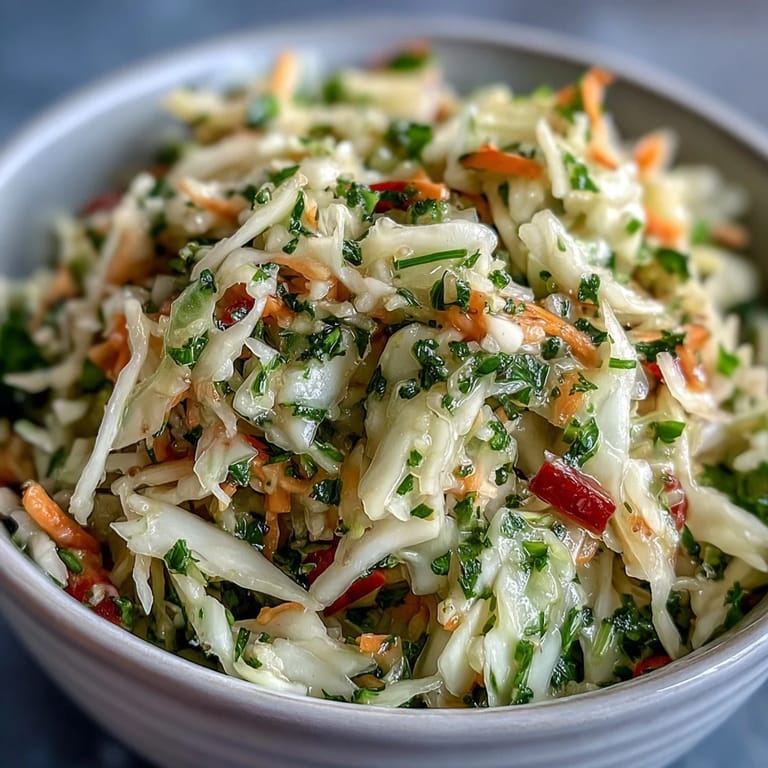 Deliciously quick sauerkraut slaw with fresh peppers and carrots, perfect for any meal.
