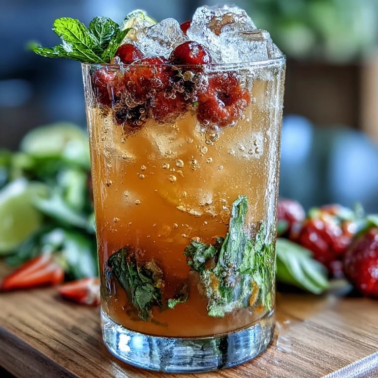 Customizable lemonade station featuring sliced citrus, berries, and mint for personalized summer refreshments.