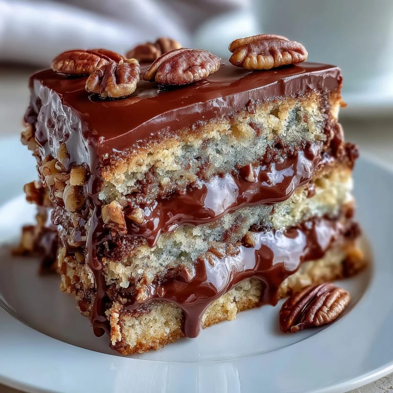 Rich Kentucky Derby Chocolate Pecan Tart slice with molten chocolate and crunchy toasted pecans on a dessert plate.