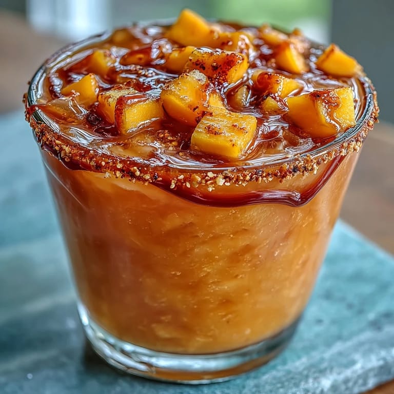 Festive Cinco de Mayo Mangonada (Chamoyada) mocktail ready for garnish.