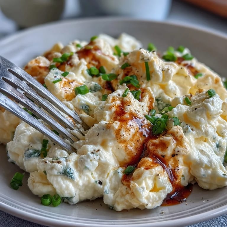 Delicious protein-packed cottage cheese scrambled eggs, a high-protein breakfast delight.