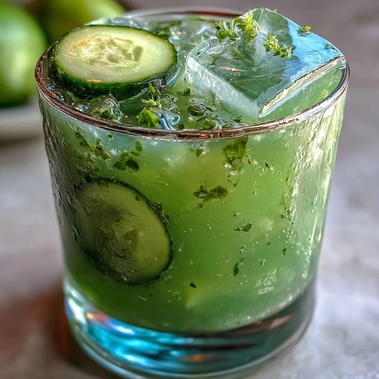 Cooling cucumber mint agua fresca, a healthy, thirst-quenching Mexican-inspired beverage.