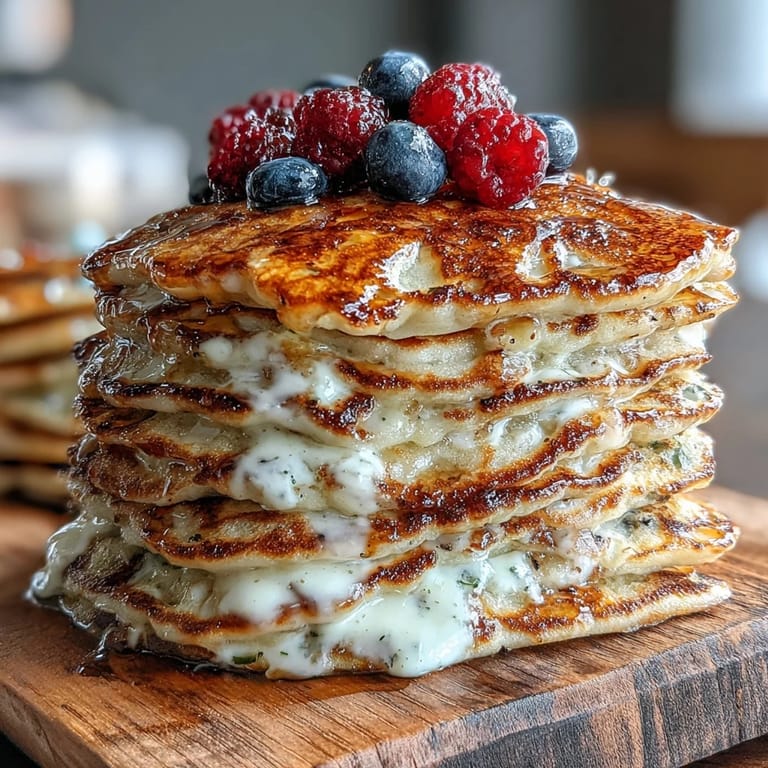Golden-brown Icelandic Skyr Pancakes, a high-protein breakfast delight.