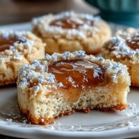 Lemon bar cookies with tangy lemon curd filling, dusted with powdered sugar on a white plate, perfect for dessert.  